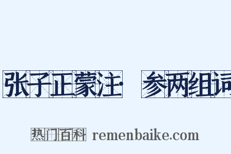 张子正蒙注·参两组词是什么意思的图片